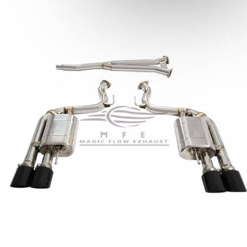 ★MFE★ マスタング エコブースト GT500ルック 可変バルブ マフラー 中間 パイプ ディフューザー リアピース 可変マフラー 2.3