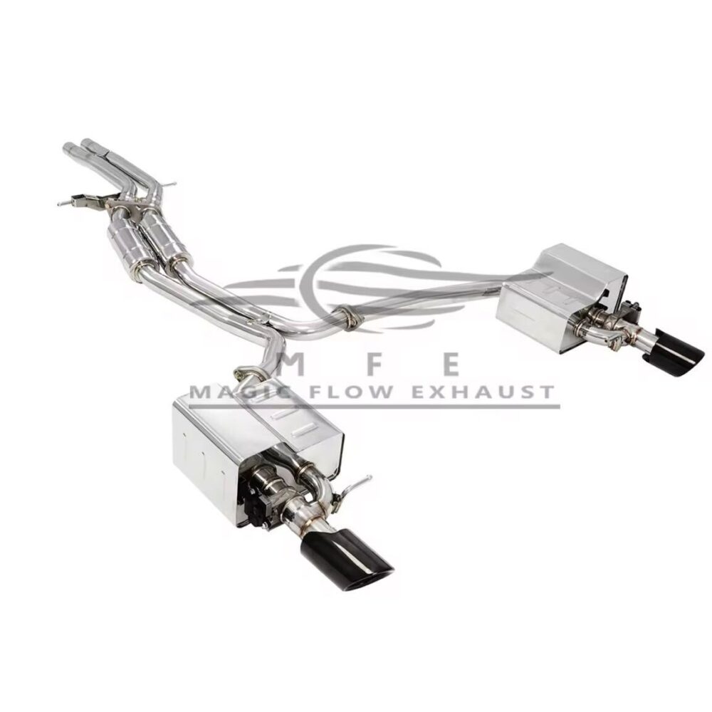 ★MFE★ A6 A7 C7 3.0 可変バルブ マフラー エキゾースト 中間 パイプ ディフューザー リアピース ダウンパイプ 可変マフラー