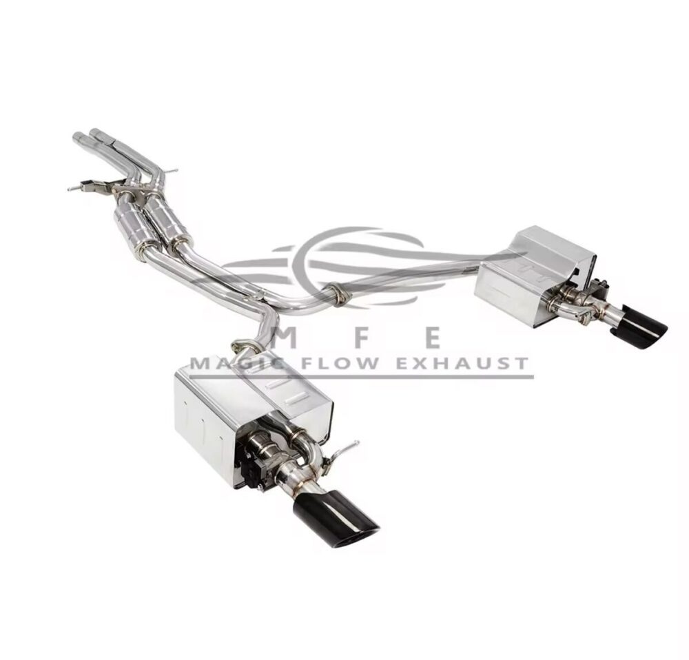 ★MFE★ A6 A7 C7 3.0 可変バルブ マフラー エキゾースト 中間 パイプ ディフューザー リアピース ダウンパイプ 可変マフラー