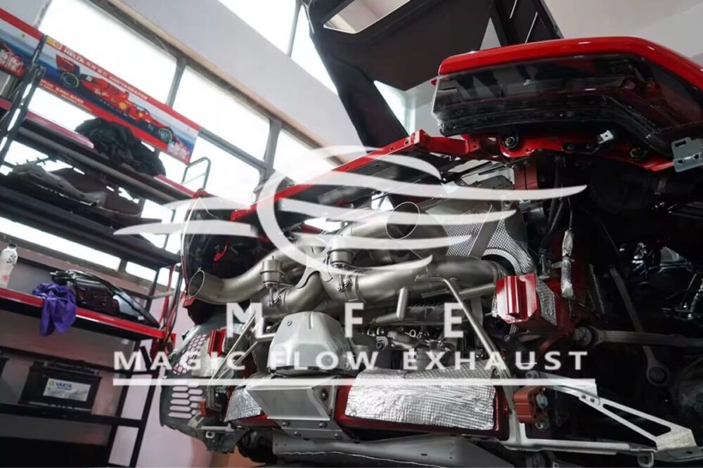 ★MFE★ ウラカン EVO 可変バルブ マフラー エキゾースト 中間 パイプ ディフューザー リアピース 可変マフラー ランボルギーニ エボ