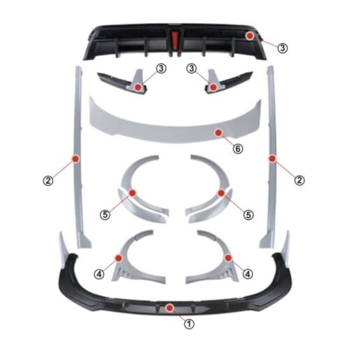 ★YOFER★ カムリ 70系 リアハーフ ディフューザー マフラー バンパー リップ camry トヨタ 2018-up WS セット