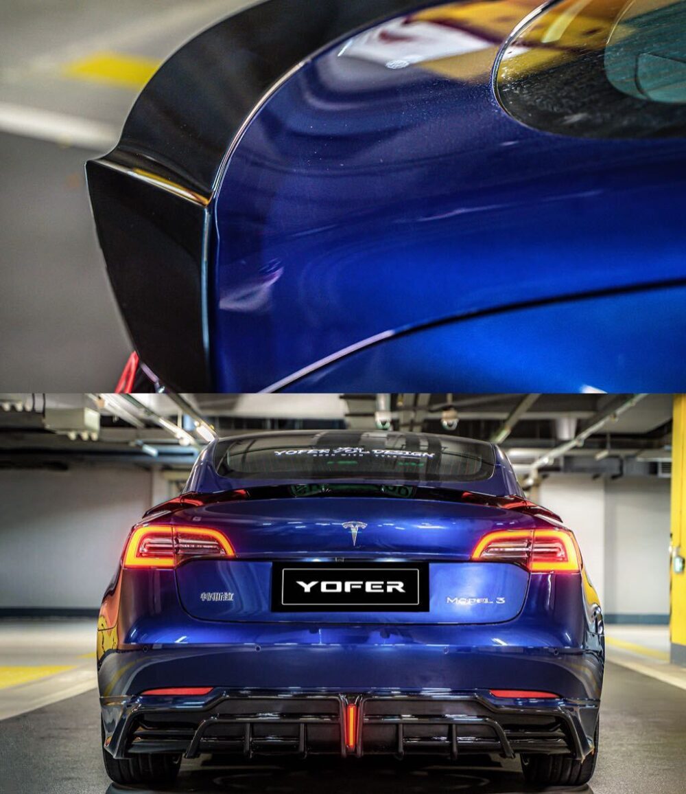 69699ebba39c80f_1025_1185.jpg ★YOFER★ テスラ モデル3 ボディキット ディフューザー バンパー マフラー リップ スポイラー グリル tesla model3