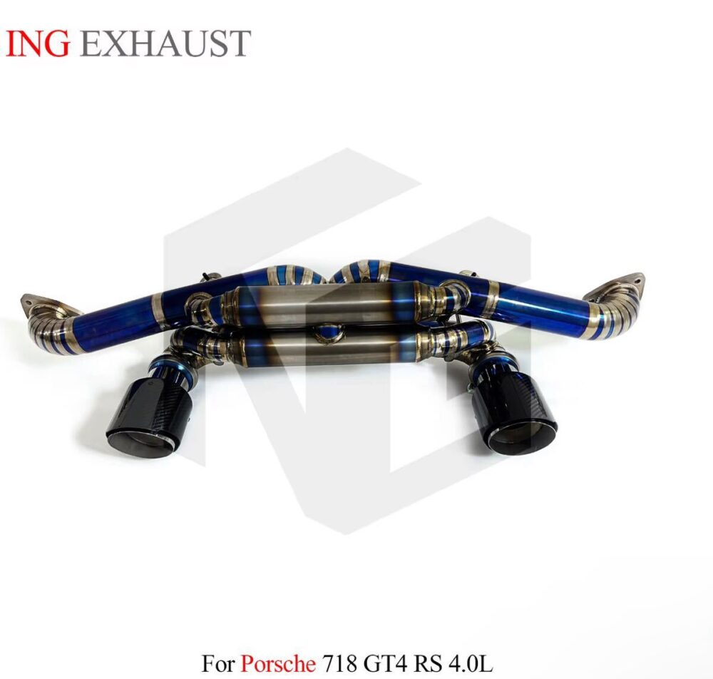 70699db19a9b4c7_1200_1142-1.jpg ★ING★ チタン 718 ケイマン GT4 GTS RS 可変バルブ マフラー エキゾースト 4.0 ポルシェ PORSCHE cayman ブルー