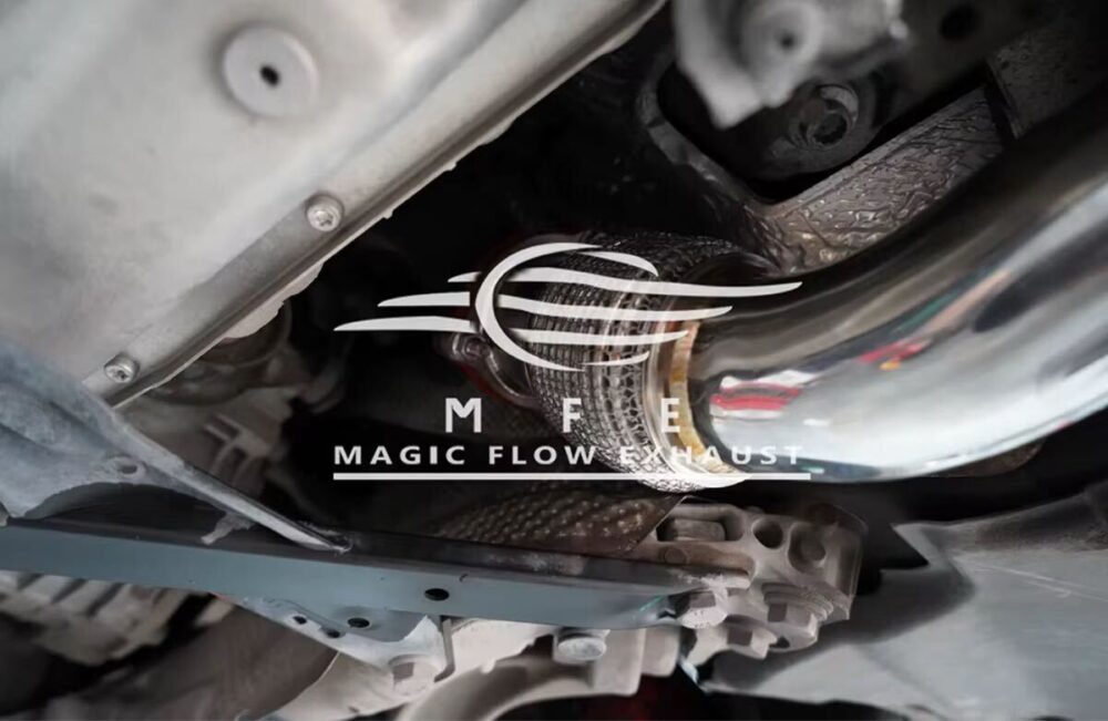 ★MFE★ アウディ Q5 可変バルブ マフラー エキゾースト 中間 パイプ ミッド ディフューザー リアピース ダウンパイプ SQ5