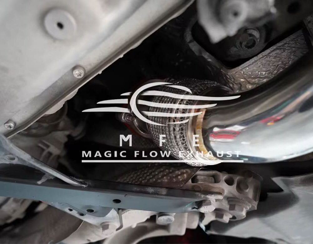 ★MFE★ アウディ Q5 可変バルブ マフラー エキゾースト 中間 パイプ ミッド ディフューザー リアピース ダウンパイプ SQ5