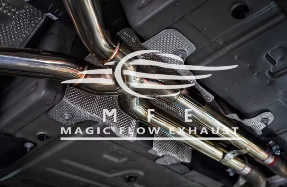 71699f0a350c71f_1200_781.jpg ★MFE★ ダッジ チャレンジャー 3.6 SXT 可変バルブ マフラー エキゾースト 中間 パイプ ディフューザー リアピース 可変マフラー