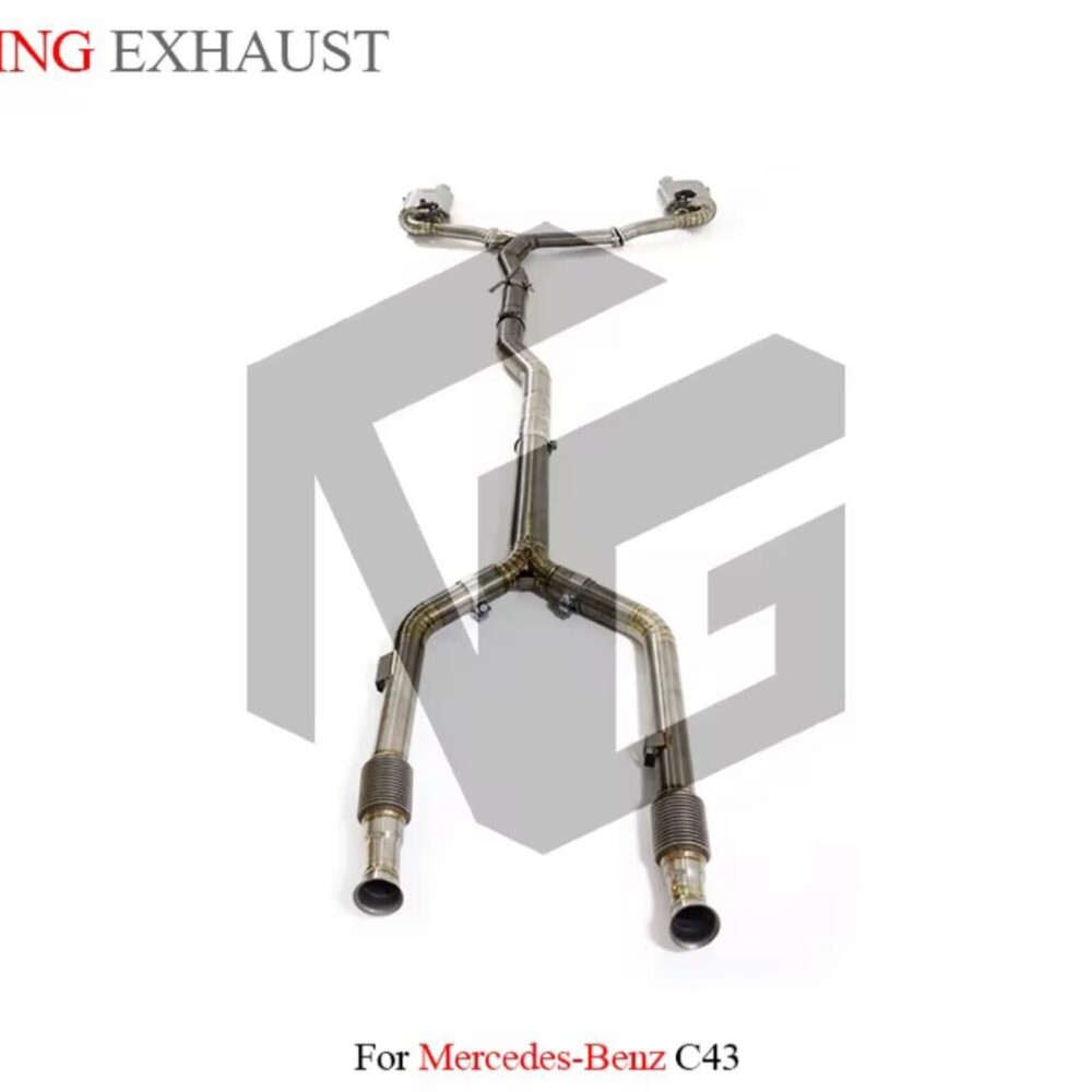 72699db1838d5dc_1200_1084-1.jpg ★ING★ W205 C43 可変バルブ マフラー センターパイプ ミッドパイプ 中間 ダウンパイプ S205 Cクラス E43