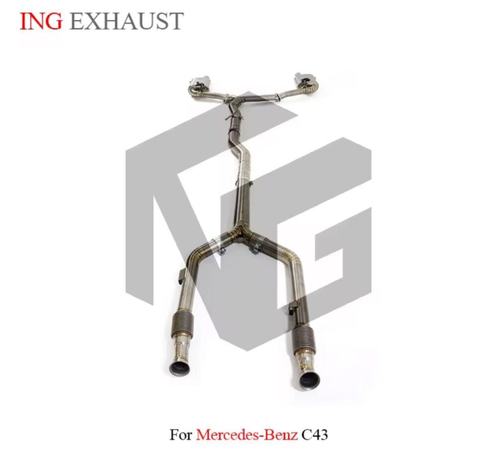 72699db1838d5dc_1200_1084-1.jpg ★ING★ W205 C43 可変バルブ マフラー センターパイプ ミッドパイプ 中間 ダウンパイプ S205 Cクラス E43