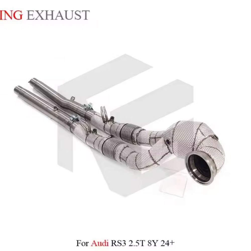★ING★ RS3 TTRS ダウンパイプ 8Y ミッドパイプ マフラー エキゾースト アウディ audi