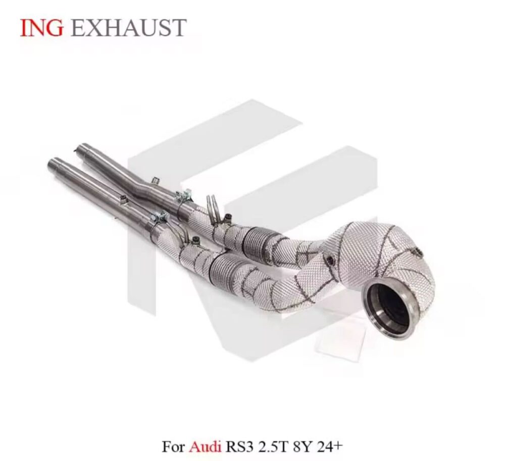 ★ING★ RS3 TTRS ダウンパイプ 8Y ミッドパイプ マフラー エキゾースト アウディ audi