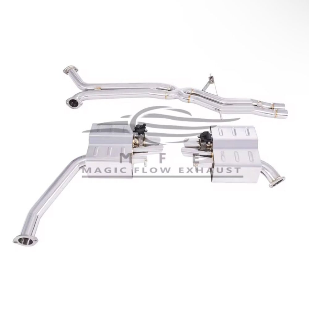 ★MFE★ アウディ RS5 可変バルブ マフラー エキゾースト 中間 パイプ ミッド ディフューザー リアピース ダウンパイプ B8