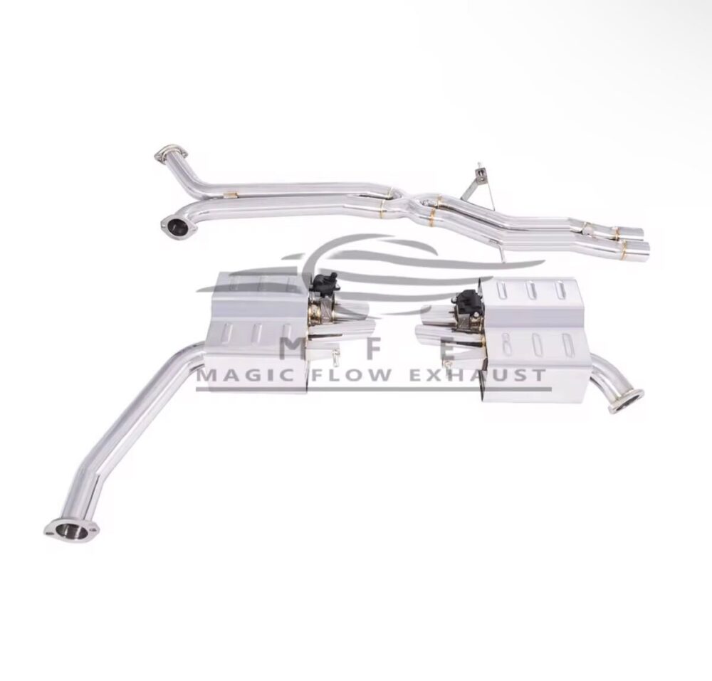 ★MFE★ アウディ RS5 可変バルブ マフラー エキゾースト 中間 パイプ ミッド ディフューザー リアピース ダウンパイプ B8