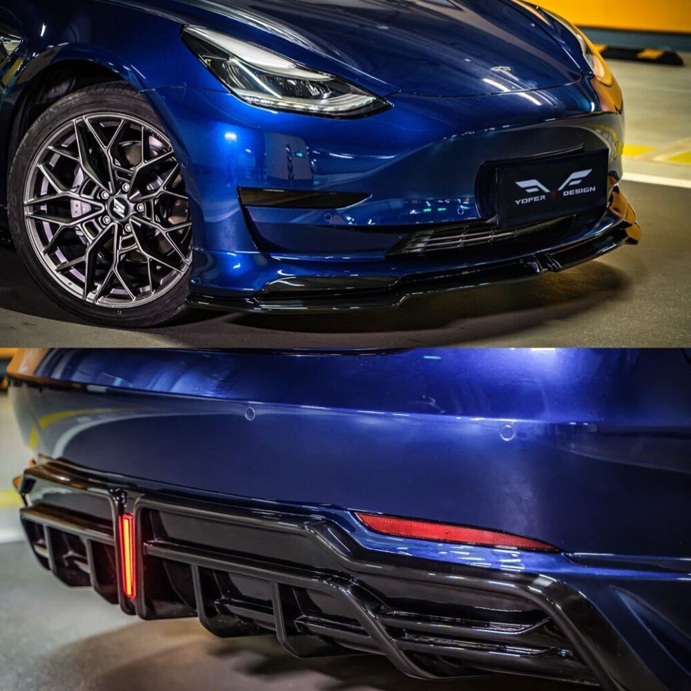 73699ebba35ec10_1035_1195.jpg ★YOFER★ テスラ モデル3 ボディキット ディフューザー バンパー マフラー リップ スポイラー グリル tesla model3
