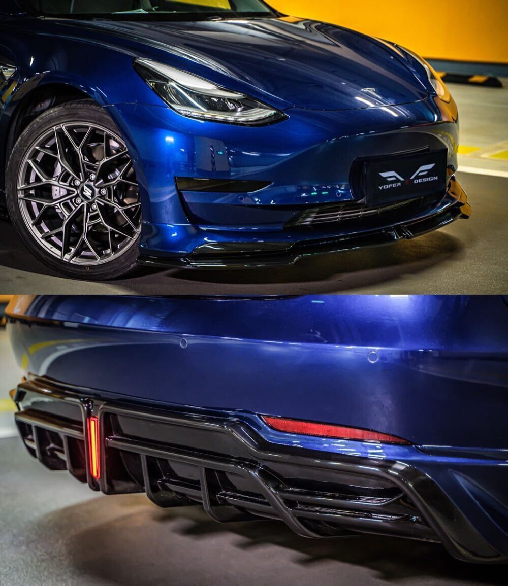 73699ebba35ec10_1035_1195.jpg ★YOFER★ テスラ モデル3 ボディキット ディフューザー バンパー マフラー リップ スポイラー グリル tesla model3
