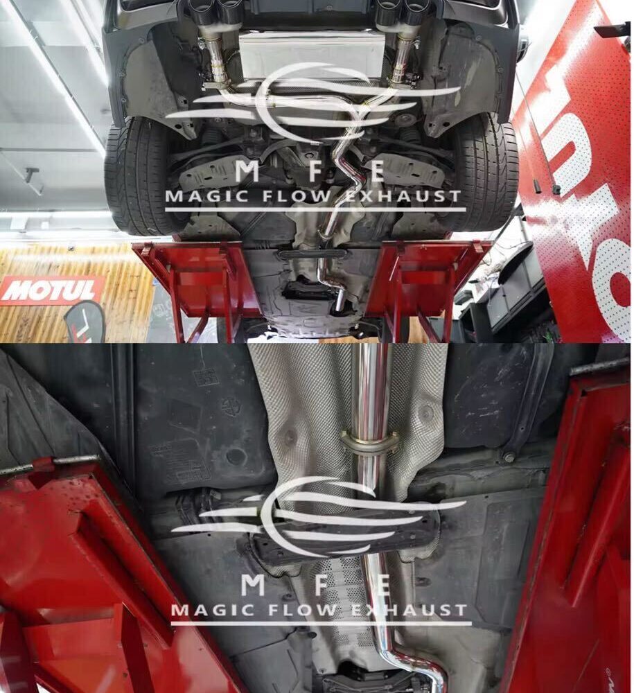 73699f0a04cb5e8_915_1200.jpg ★MFE★ F30 320i M3 仕様 ルック 可変バルブ マフラー エキゾースト 中間 パイプ ミッド リアピース 328i N20 B48