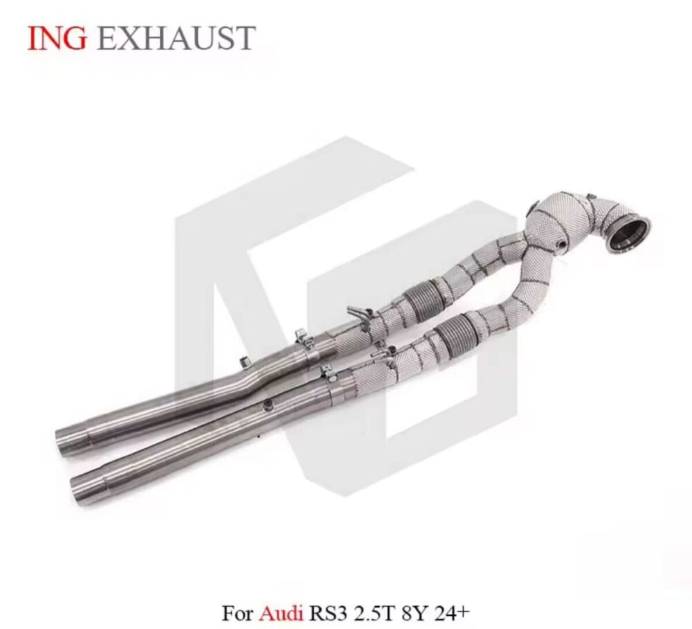 ★ING★ RS3 TTRS ダウンパイプ 8Y ミッドパイプ マフラー エキゾースト アウディ audi
