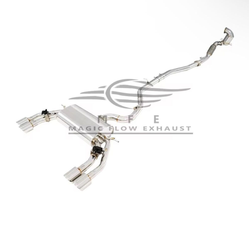 ★MFE★ アウディ S3 セダン 可変バルブ マフラー エキゾースト 中間 パイプ ミッド ディフューザー リアピース ダウンパイプ 8V