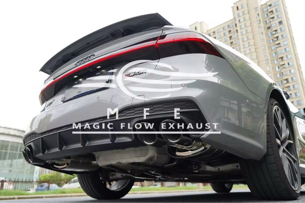 74699f0a4c3a201_1200_798.jpg ★MFE★ A6 A7 C8 S6 S7 ルック 可変バルブ マフラー エキゾースト 中間 パイプ ディフューザー リアピース ダウンパイプ 可変マフラー
