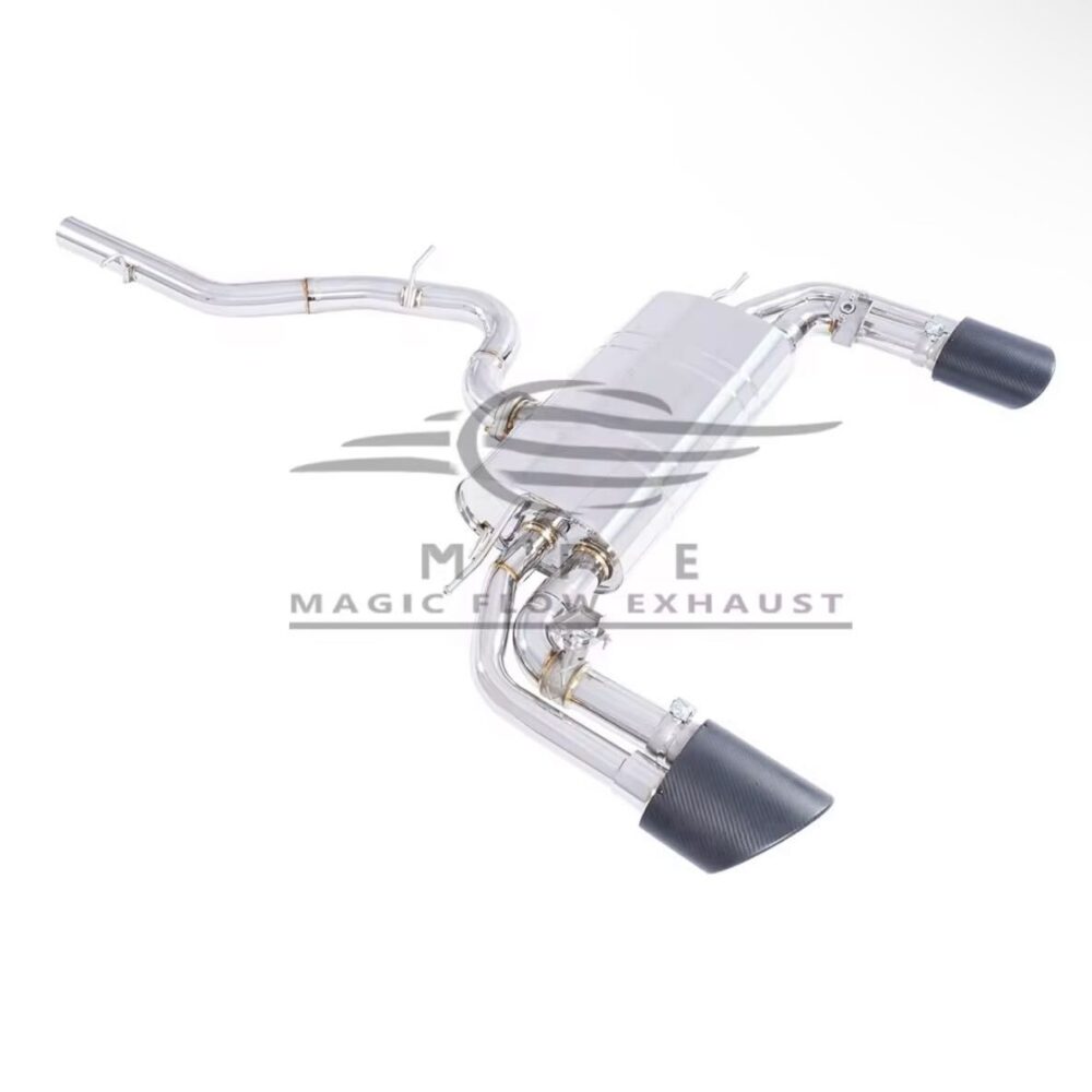 ★MFE★ アウディ S3 RS3 ルックセダン 可変バルブ マフラー エキゾースト 中間 パイプ ディフューザー リアピース ダウンパイプ 8V