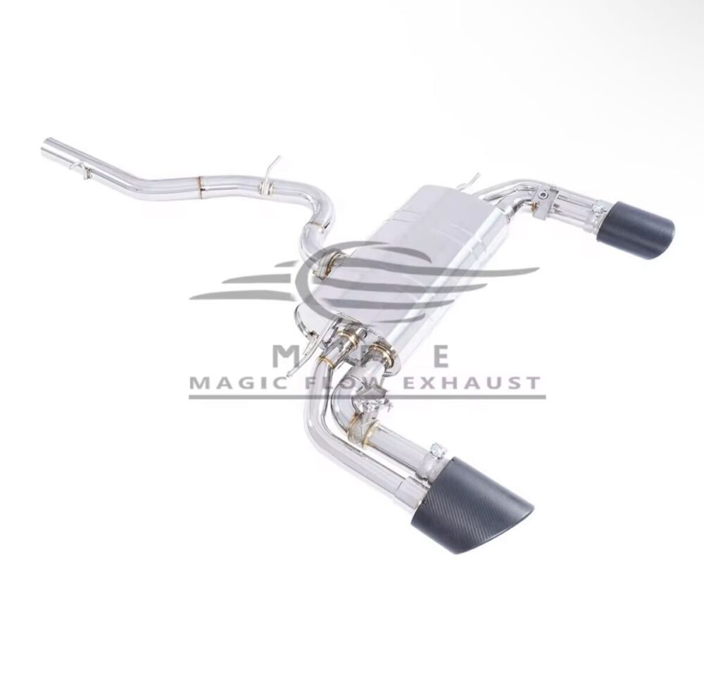 ★MFE★ アウディ S3 RS3 ルックセダン 可変バルブ マフラー エキゾースト 中間 パイプ ディフューザー リアピース ダウンパイプ 8V