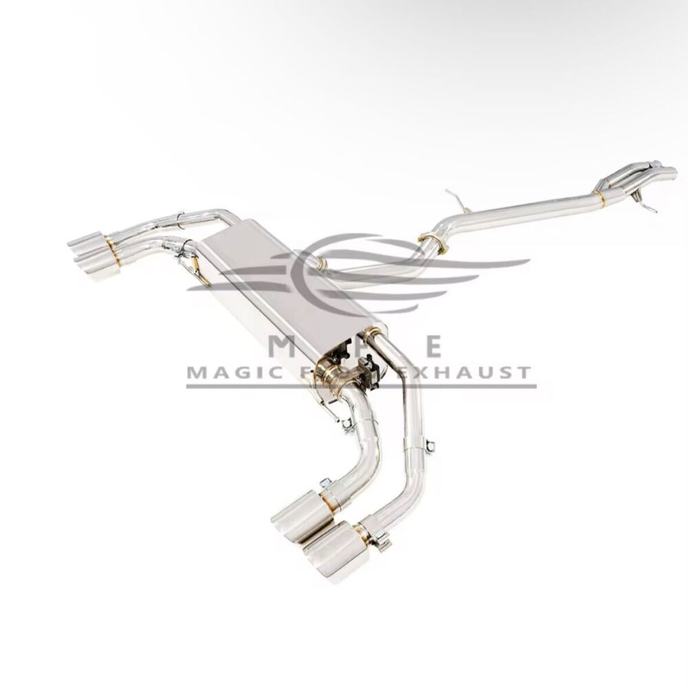 ★MFE★ アウディ Q7 可変バルブ マフラー エキゾースト 中間 パイプ ディフューザー リアピース ダウンパイプ SQ7 3.0 45 55