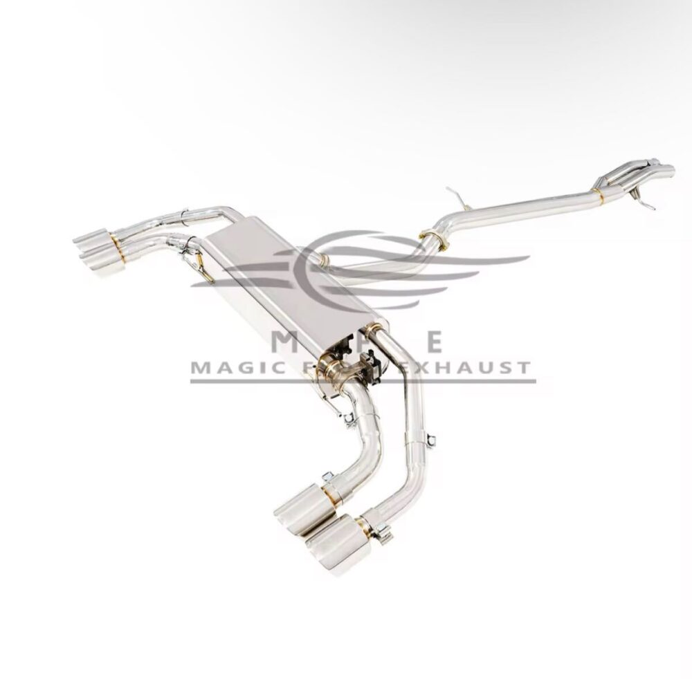 ★MFE★ アウディ Q7 可変バルブ マフラー エキゾースト 中間 パイプ ディフューザー リアピース ダウンパイプ SQ7 3.0 45 55