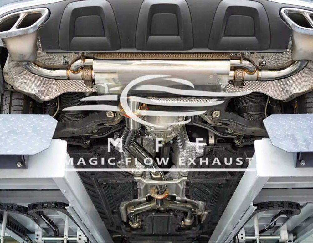 ★MFE★ X253 C253 GLC43 可変バルブ マフラー エキゾースト 中間 パイプ ディフューザー リアピース ダウンパイプ 可変マフラー