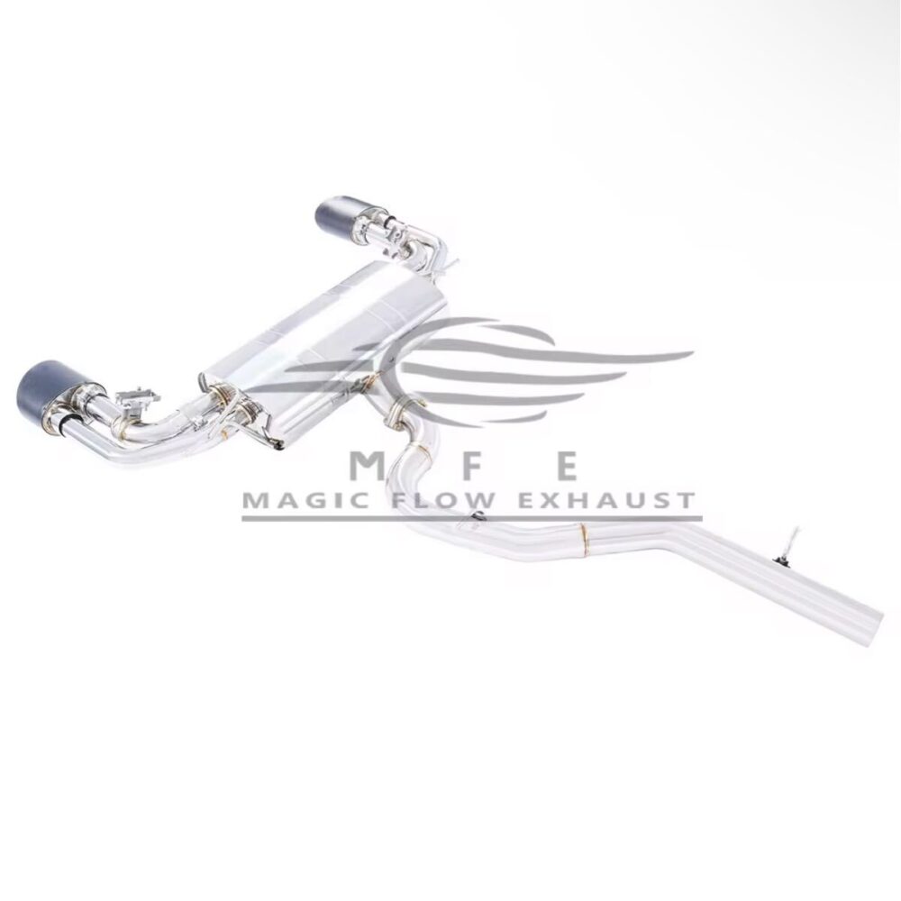 ★MFE★ アウディ S3 RS3 ルックセダン 可変バルブ マフラー エキゾースト 中間 パイプ ディフューザー リアピース ダウンパイプ 8V