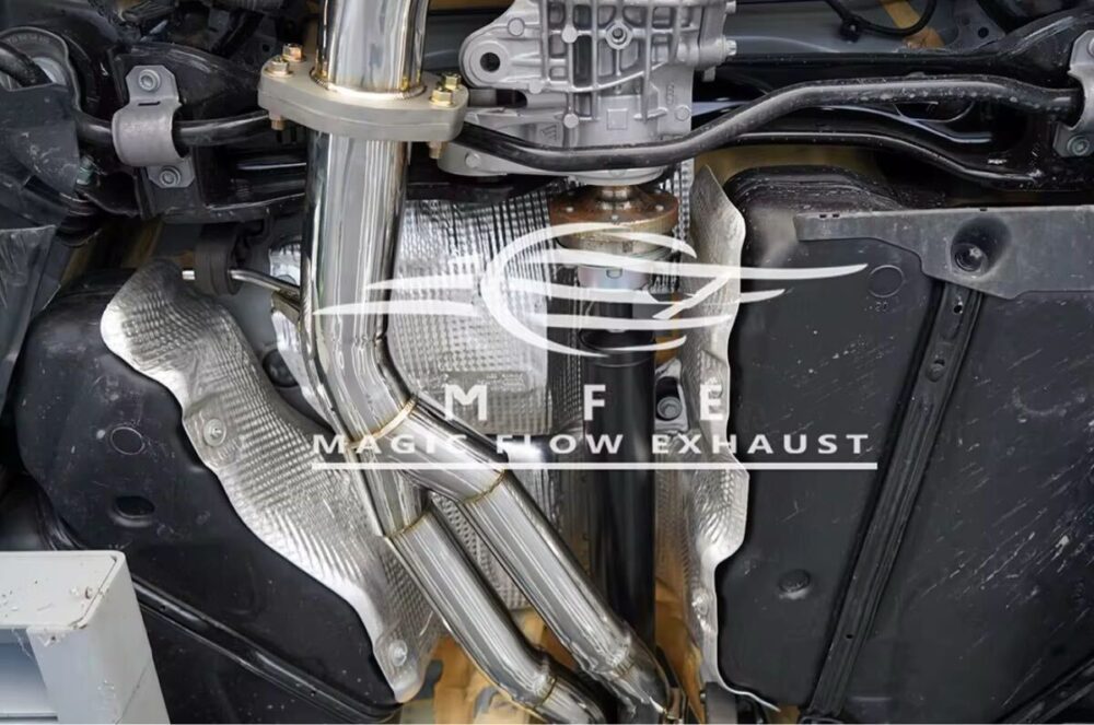 ★MFE★ アウディ S4 S5 可変バルブ マフラー エキゾースト 中間 パイプ ディフューザー リアピース ダウンパイプ B9 RS4 RS5