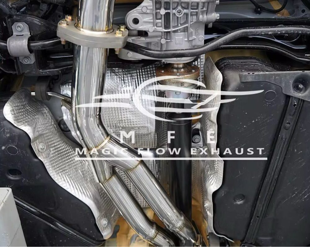 ★MFE★ アウディ S4 S5 可変バルブ マフラー エキゾースト 中間 パイプ ディフューザー リアピース ダウンパイプ B9 RS4 RS5