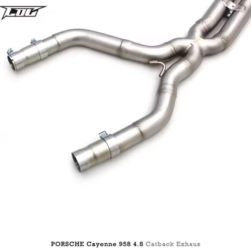 ★C.O.C★ 958 カイエン 可変バルブ ハイパフォーマンスエキゾースト マフラー パイプ 中間 Porsche ターボ 4.8