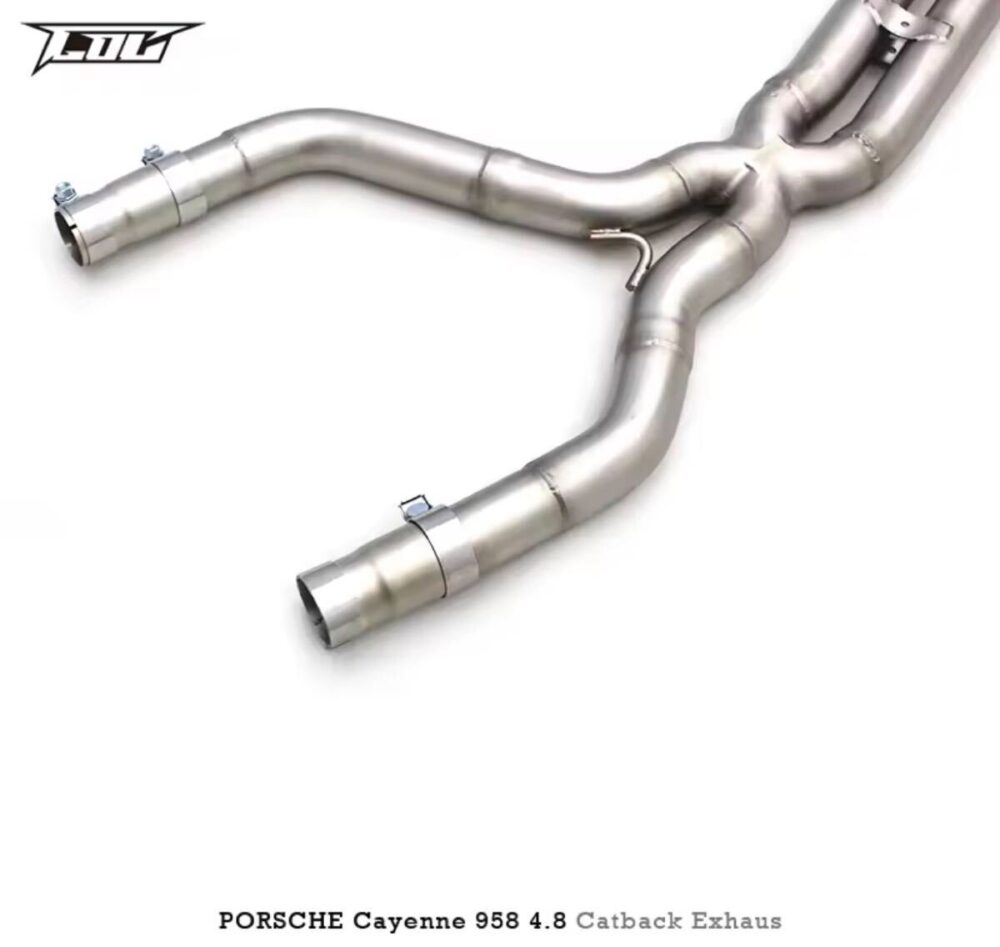 ★C.O.C★ 958 カイエン 可変バルブ ハイパフォーマンスエキゾースト マフラー パイプ 中間 Porsche ターボ 4.8