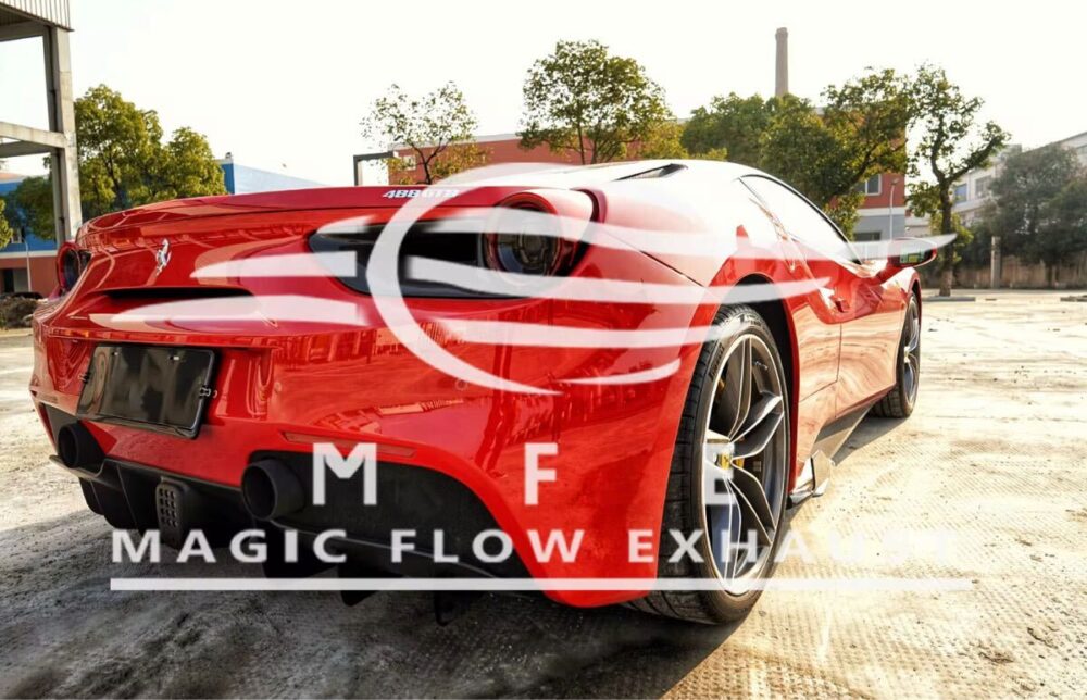 79699f0a1600618_1200_773.jpg ★MFE★ チタン フェラーリ 488 V8 可変バルブ マフラー エキゾースト 中間 パイプ リアピース ダウンパイプ