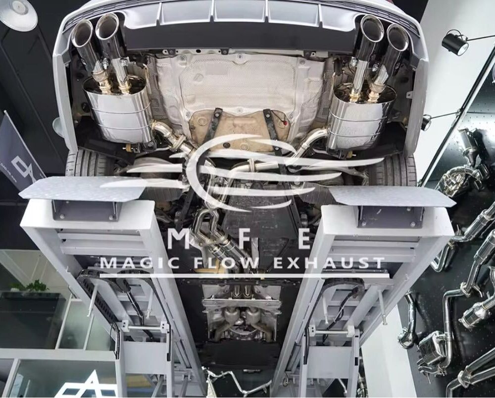 79699f0a4b93d1c_1200_803.jpg ★MFE★ A6 A7 C8 S6 S7 ルック 可変バルブ マフラー エキゾースト 中間 パイプ ディフューザー リアピース ダウンパイプ 可変マフラー