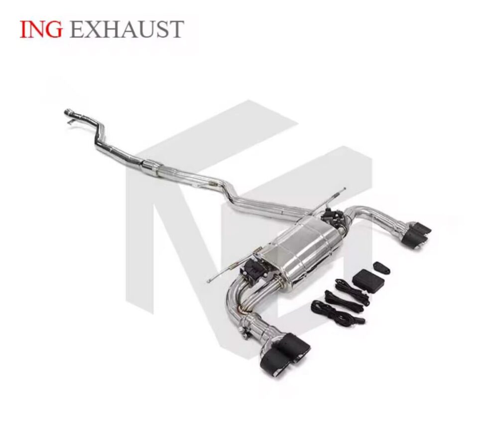 80699db17d1fce9_1200_1025-1.jpg ★ING★ M3ルック F30 F32 36 320i 可変バルブ マフラー センターパイプ 中間 ダウンパイプ 420i 328i N20 B48