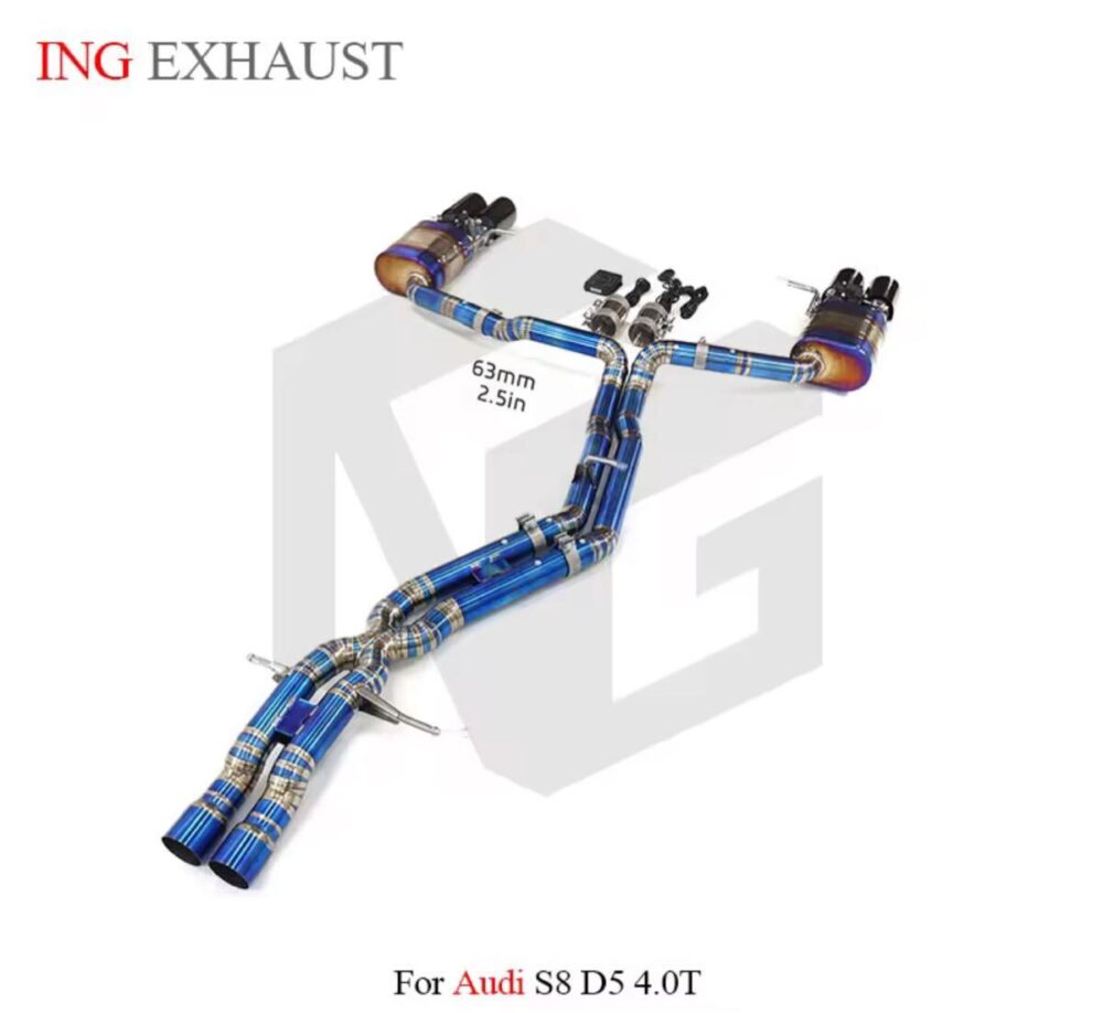 ★ING★ チタン S8 D5 可変バルブ マフラー エキゾースト アウディ audi 可変マフラー