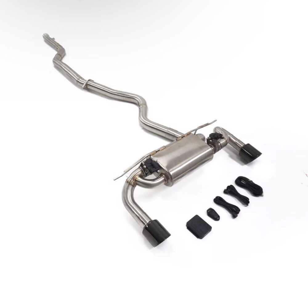 ★ING★ F22 M240i 可変バルブ マフラー エキゾースト ダウンパイプ ステンレス カーボンチップ BMW B58