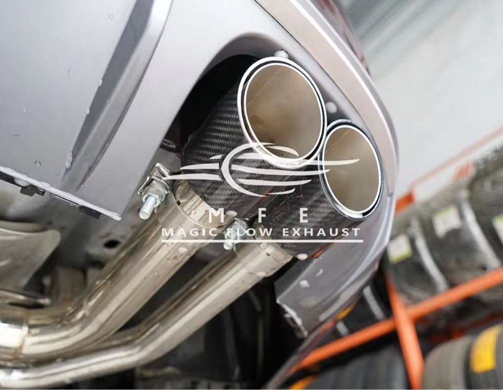 ★MFE★ A3 8V S3ルック 可変バルブ マフラー エキゾースト 中間 パイプ ディフューザー リアピース ダウンパイプ 可変マフラー アウディ