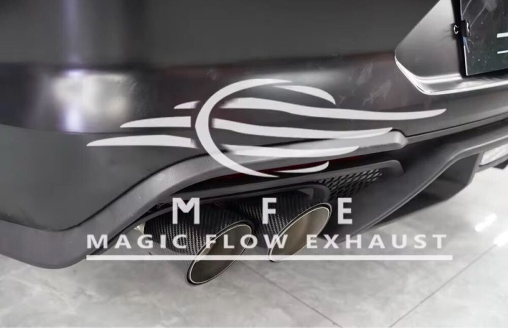 ★MFE★ マスタング エコブースト GT500ルック 可変バルブ マフラー 中間 パイプ ディフューザー リアピース 可変マフラー 2.3