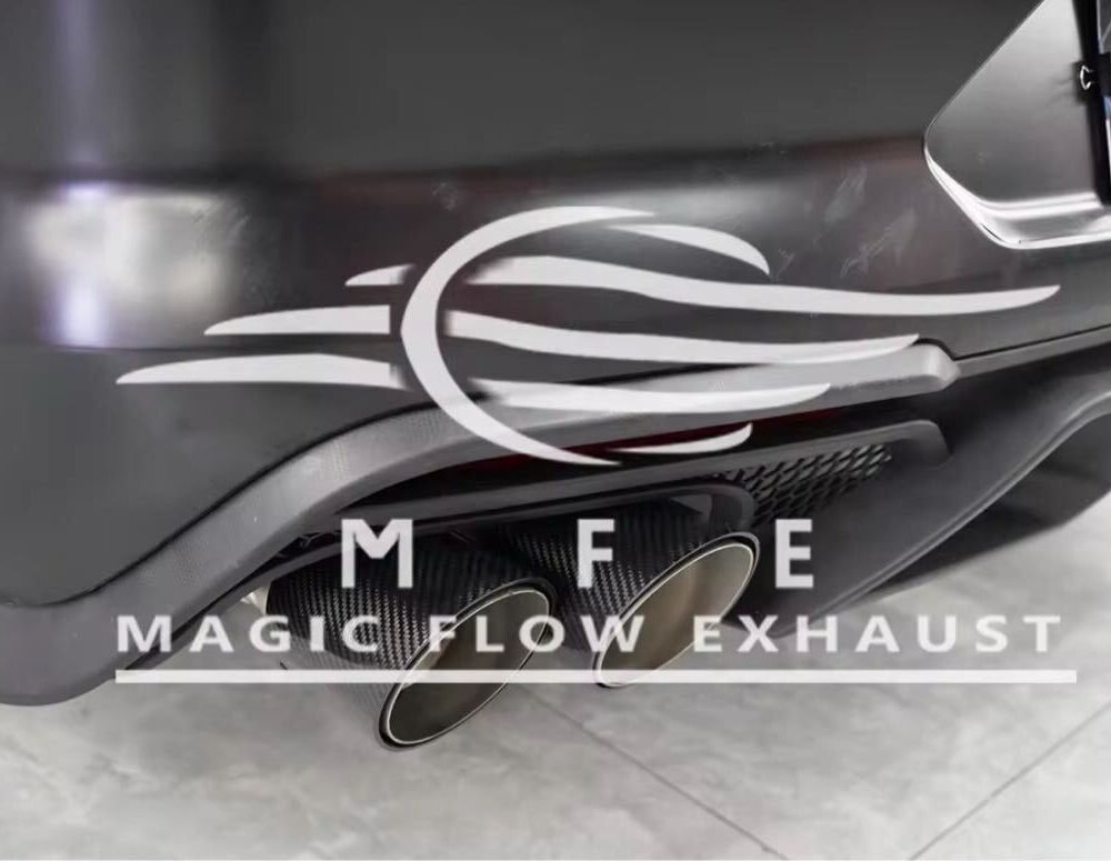 ★MFE★ マスタング エコブースト GT500ルック 可変バルブ マフラー 中間 パイプ ディフューザー リアピース 可変マフラー 2.3