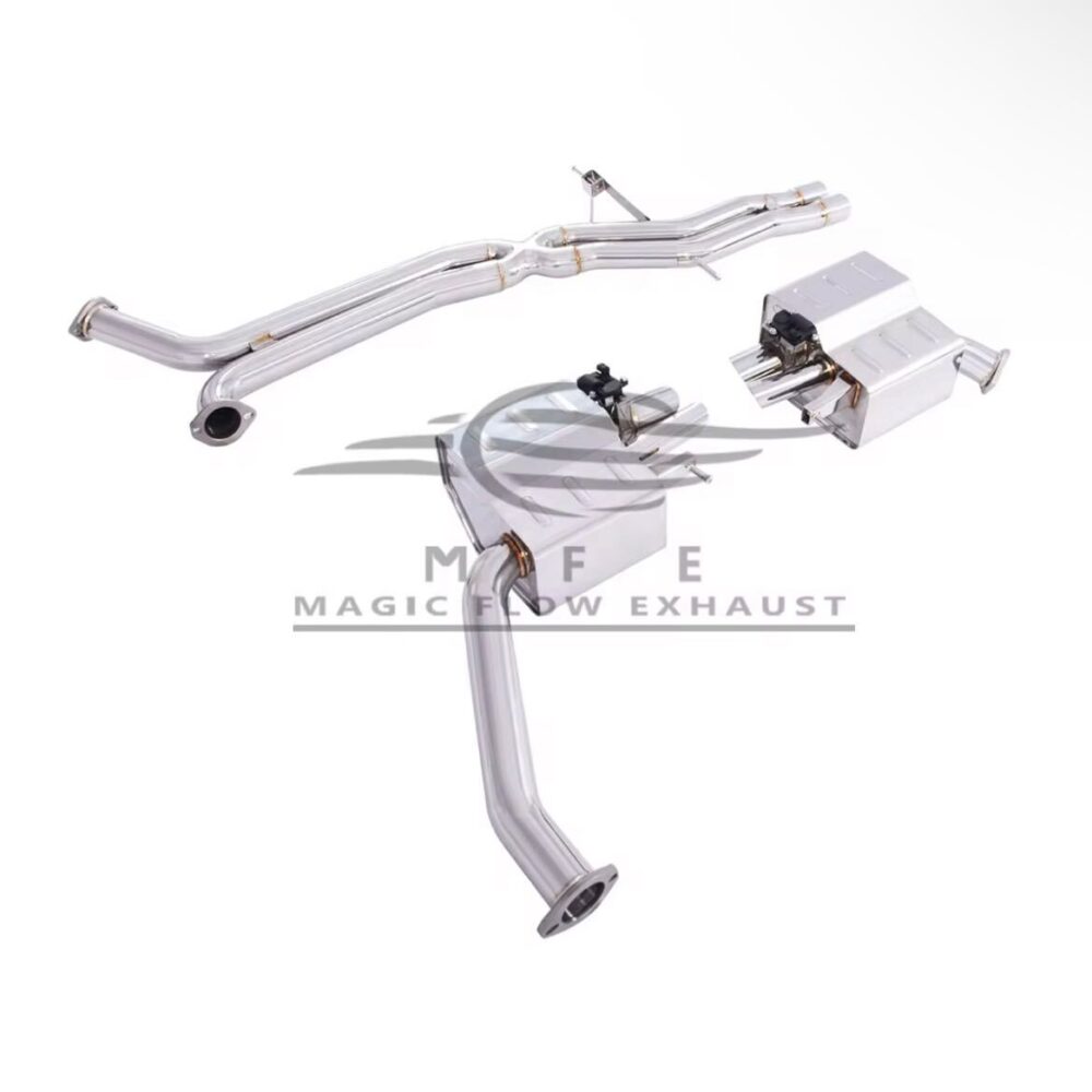 ★MFE★ アウディ RS5 可変バルブ マフラー エキゾースト 中間 パイプ ミッド ディフューザー リアピース ダウンパイプ B8