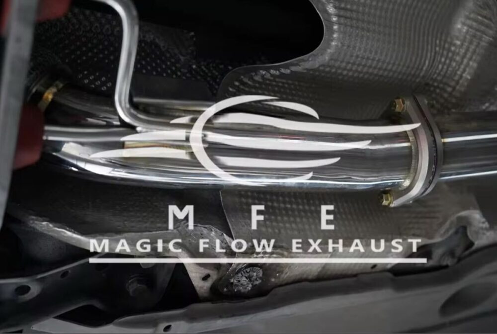 ★MFE★ ゴルフ R 7 7.5 可変バルブ マフラー エキゾースト 中間 パイプ ミッド ディフューザー リアピース ダウンパイプ VW golf