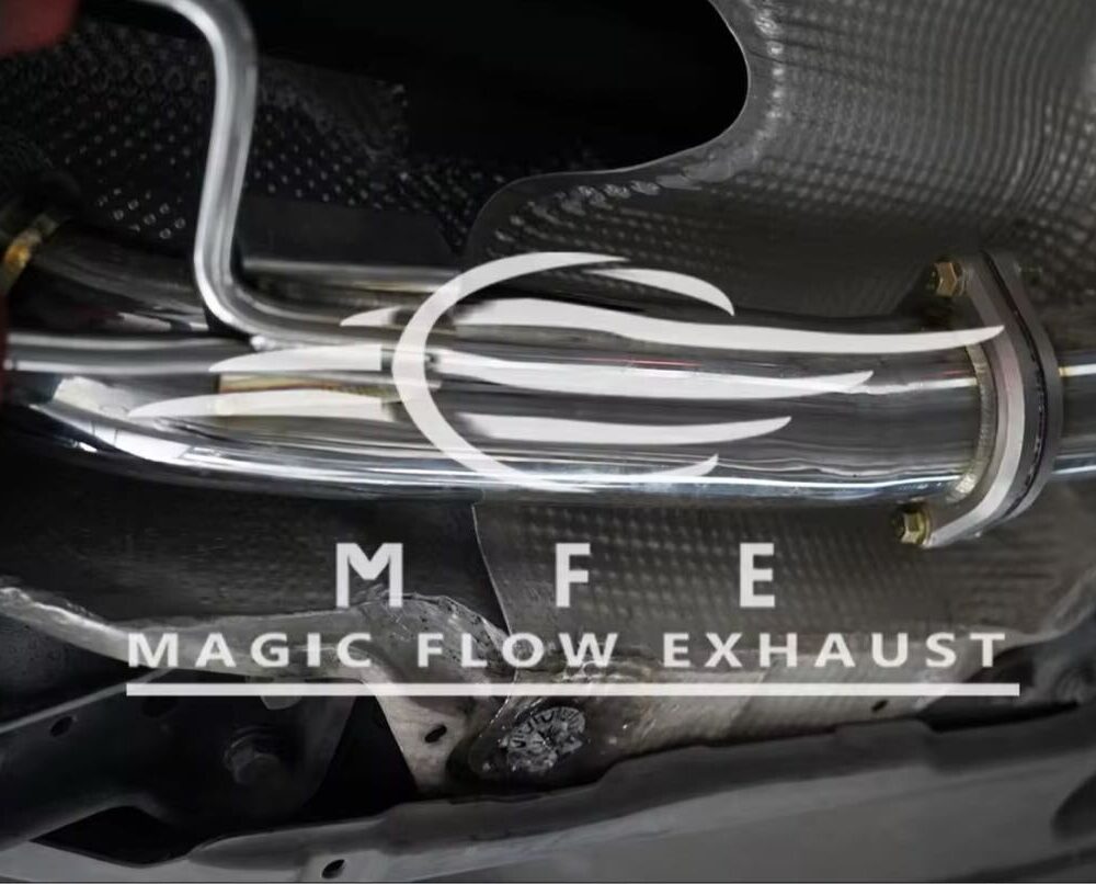 ★MFE★ ゴルフ R 7 7.5 可変バルブ マフラー エキゾースト 中間 パイプ ミッド ディフューザー リアピース ダウンパイプ VW golf