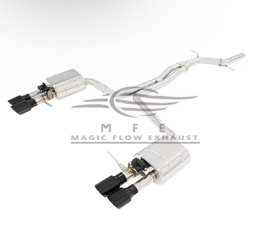 ★MFE★ アウディ Q5 可変バルブ マフラー エキゾースト 中間 パイプ ミッド ディフューザー リアピース ダウンパイプ SQ5