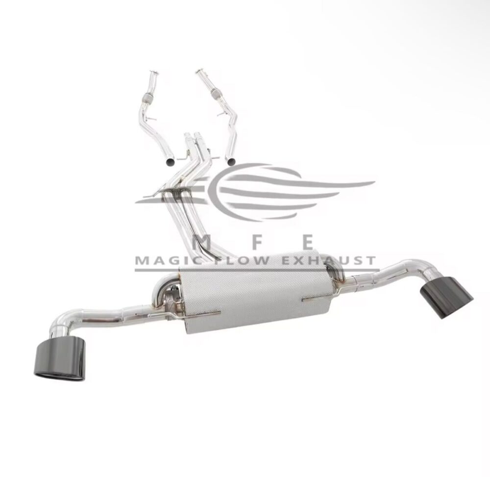 ★MFE★ アウディ Q8 可変バルブ マフラー エキゾースト 中間 パイプ ミッド ディフューザー リアピース ダウンパイプ SQ8 RSQ8