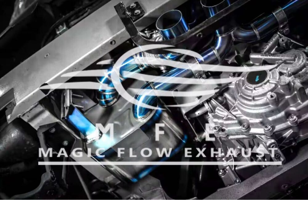 ★MFE★ フェラーリ 458 チタン 可変バルブ マフラー エキゾースト 中間 パイプ ミッド リアピース