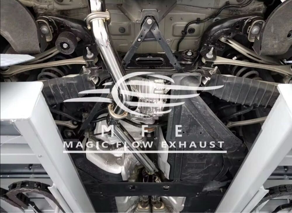 90699f0a26c3071_1200_876.jpg ★MFE★ アウディ Q7 可変バルブ マフラー エキゾースト 中間 パイプ ディフューザー リアピース ダウンパイプ SQ7 3.0 45 55 ②