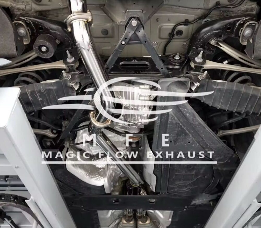 90699f0a26c3071_1200_876.jpg ★MFE★ アウディ Q7 可変バルブ マフラー エキゾースト 中間 パイプ ディフューザー リアピース ダウンパイプ SQ7 3.0 45 55 ②