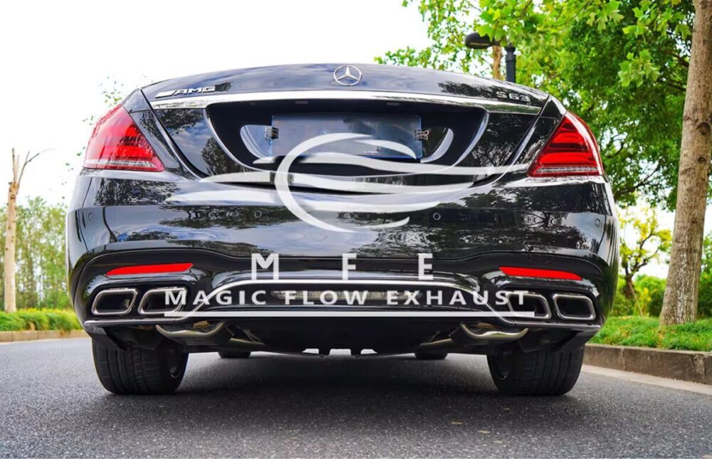90699f0a2c4d40c_1200_774.jpg ★MFE★ W222 S450 可変バルブ マフラー エキゾースト 中間 パイプ ディフューザー リアピース ダウンパイプ 可変マフラー
