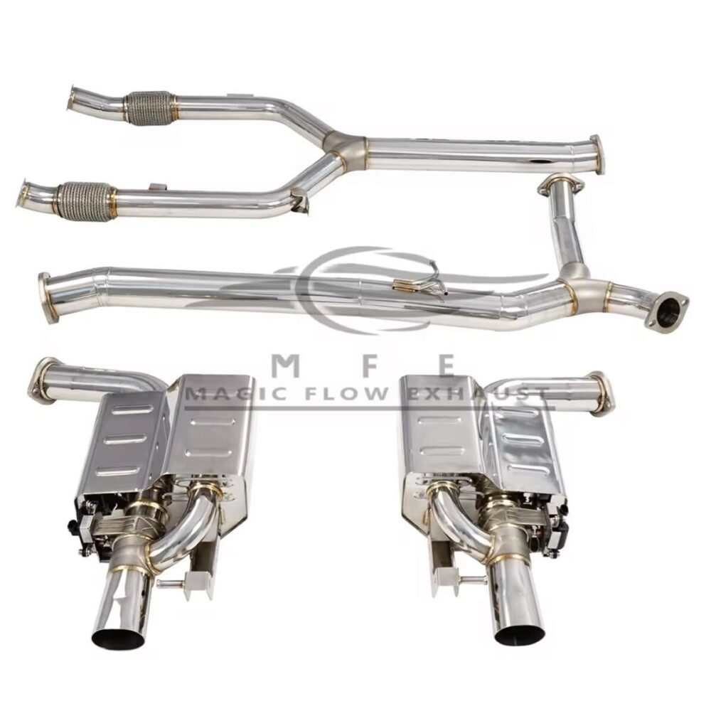 ★MFE★ W213 E43 AMG 可変バルブ マフラー エキゾースト 中間 パイプ ディフューザー リアピース 可変マフラー